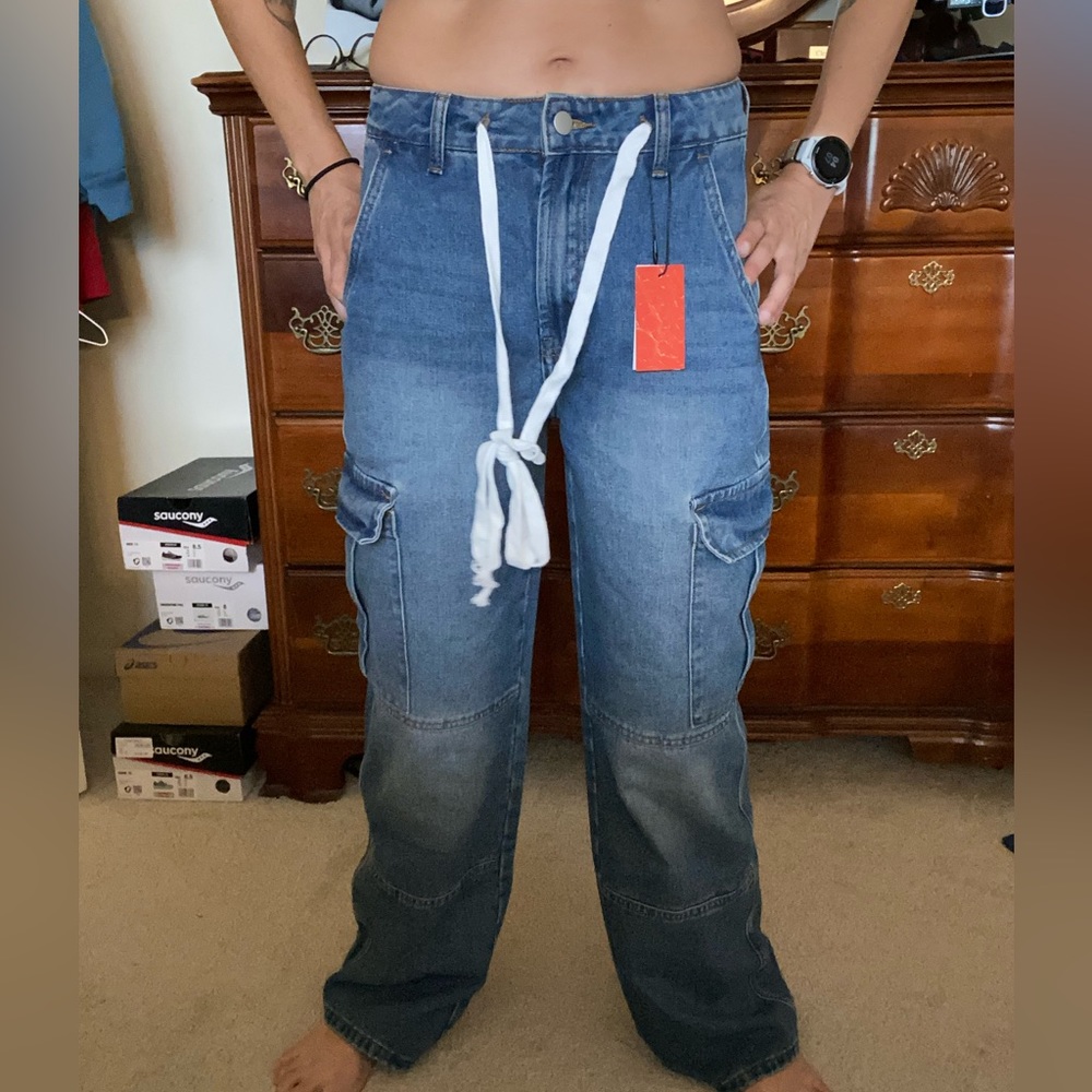 Cider new with tags wide leg cargo jeans